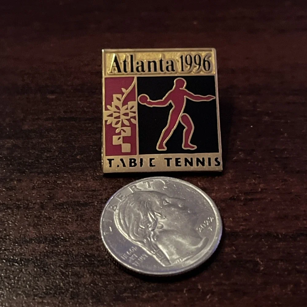 1996 Atlanta Olympics Table Tennis Ping Pong Event Lapel Hat‎ Pin